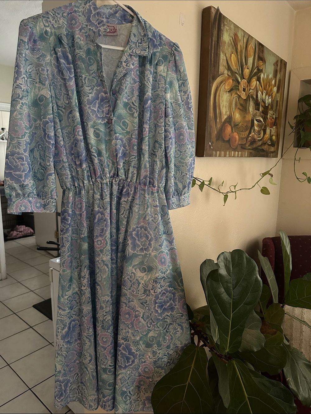 80’s vintage paisley dress